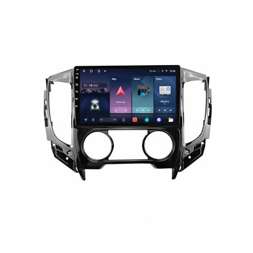 Carplay-Skärm för Mitsubishi L200 5 2015-2019 Röststyrning, Gps-Navigering, Med Kamera, Dashcam, Wifi, Bluetooth Bilradio Stereo Gps Navi, 4 Kärna 1G＋32G