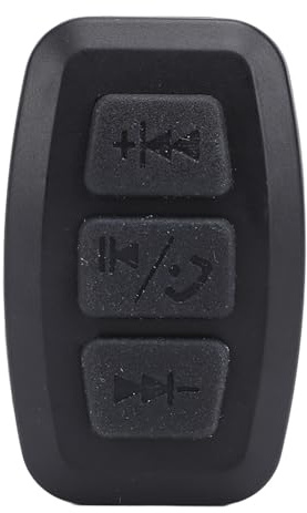 Cocoarm Contrôleur de Téléphone sans Fil IPX6, Télécommande Multimédia ABS Bluetooth avec Portée de 15 M et Batterie Rechargeable USB C 300 MAh, Télécommande de Guidon de Vélo pour Cyclistes, (Black)