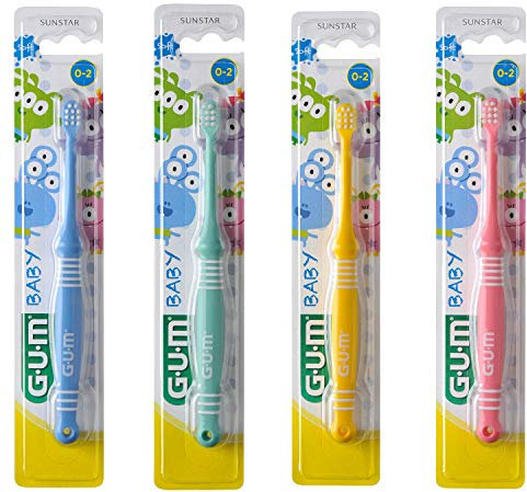 GUM Baby Monster Zahnbürste, 12er Vorteilspack (12x 1 Stück)