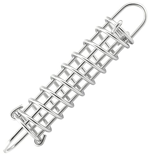 OPIOL QUALITY® Spannfeder 9x430 mm aus Edelstahl A2 V2A (1 Stück) Ruckdämpfer Sprungfedern Sonnensegel Zugfeder für Campingzelt Markise Zubehör Campingzelt Boote