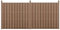 neu.holz WPC Gartenzaun Gerade Ausführung mit Pfosten 185x376cm Braun Sichtschutz Windschutz Lamellenzaun Zaun