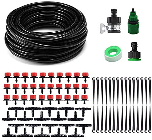 Kalolary Kit per Irrigazione a Goccia, 25M Sistema di irrigazione da Giardino Automatico Irrigazione Sistema per Giardino Serra Impianto