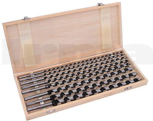 BSD Holzschlangenbohrer Set 8 stück 10-22mm x 460mm - Holzbohrer Spiralbohrer, Holz Schlangenbohrer Set