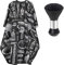 Mantello da Parrucchiere Mantella da Barbiere Grembiule da Parrucchiere,Lunghezza Unisex, con spazzola per il collo,impermeabile,per Acconciatura, Taglio e Capelli che Muoiono