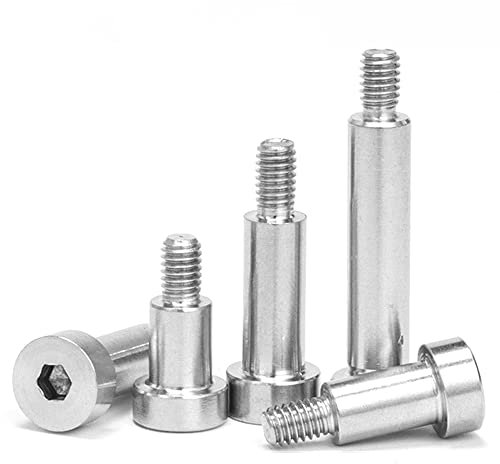 φ4 mm × M3 × 12 mm – 10 Stück Schulterschrauben aus Edelstahl 304 mit Innensechskant, Schulterdurchmesser 4 mm, Schulterlänge 12 mm, Gewindegröße M3 – 0,5 mm