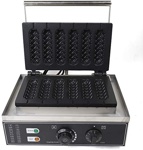 Waffeleisen Waffelautomat Waffel Maker Timer Gastro Non Stick FüR FranzäSisch Hotdog Anti Haftbeschichtung Led Licht Kommerzielles Elektro Waffelsticks Waffelgert Waffle Elektrische Maschine