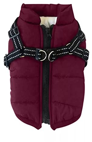 Winterjacke mit Geschirr, warme Hundekleidung für Labrador, Mantel für große Hunde, französische Bulldogge, Gesamtausstattung (A XXXL-Code)