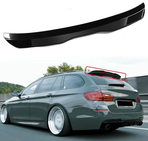 GOYMFK Glänzend Schwarz Auto Heckspoiler Hintere Kofferraum Fenster Dachspoiler Flügel für BMW 5er Touring F11 M Sport 2010 2011 2012 2013-2017 Karosserie Styling Exterieur Zubehör