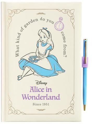 Grupo Erik Premium Notizbuch mit Stift Dsiney Alice im Wunderland Notizbuch A5 Dotted - Notizbuch Klein - Reisetagebuch zum selberschreiben - Bullet Journal Dotted A5 Tagebuch Mädchen und Jungen