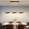 LED Lampadario a Sospensione Dimmerabile con Telecomando, 120CM Lampade a Sospensione Moderne Nero lineare lunga, Regolabile in Altezza Luce a Sospensione Tavolo da Pranzo per Salotto Cucina Pranzo