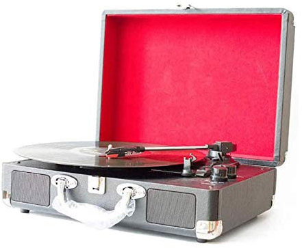 OLSKFUH Reproductor de Discos de Vinilo Fonógrafo Reproductor de Discos Bluetooth Retro Eléctrico Estilo Europeo Sala de Estar Hogar Antiguo Audio pequeño Portátil