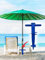 Support de parasol pour plage, gravier et sable en bleu, chevilles de sol, ancre, pied de parasol, à visser avec poignée