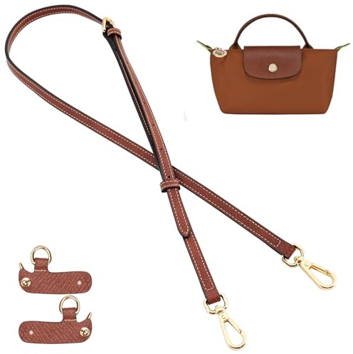 jiesinlov Rindsleder Taschen Riemen Umrüstsatz Ersatz verstellbaren Crossbody Schultergurt für Le Pliage XS Mini Pouch