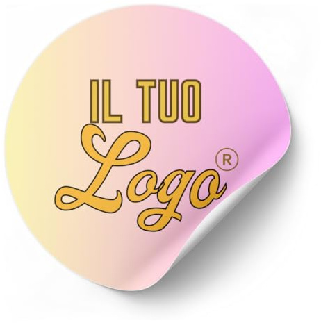 Adesivi Personalizzati in Vinile PVC – MISURE SELEZIONABILI 3–10 cm – Impermeabili, Resistenti ai Graffi – Etichette per Packaging, Regali, Laptop, Borracce – Artemisia Service(Circolare)