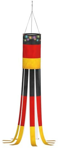 Leichter Halloween-Windsack mit Deutschland-Flaggen-Druck, festliche Herbstbaum-Geister-Halloween-Dekorationen