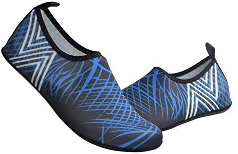 Socken für Damen und Herren, Schwimmsocken, Gummi, Strand, Drucksocken, blau, XXL
