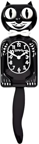Small Kitty-Cat Klock Classic Black (Includes Battery)