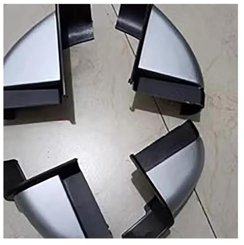 Faldones Laterales Tapa Estribo Lateral Coche para Nissan para Navara D23 NP300 2015 2016 2017 2018 Accesorios Modificación Tapón Superior Estribo Divisor(4PCS Set-Silver)