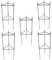 COOPHYA 5 Set banco dei pomodori palo di Pomodoro Traliccio Alto Riga sollevato Recinto per Piante Struttura per Piante rampicanti Supporto del Giardino rastrelliera per Orchidee ABS Green