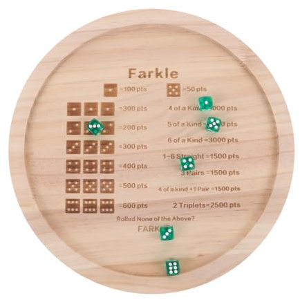 GARVALON 1satz Holz Würfeltablett Für Farkle Würfelspiel Praktisches Würfeltablett Mit Aufbewahrung Für Brettspiele Leicht Und Tragbar Für Familienabende Und Spieleabende