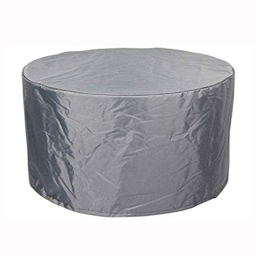 Gartenmöbel-Abdeckungen, rund, 260 x 110 cm, wasserdichte Tischdecke für Gartenmöbel-Set, extra groß, Oxford-Gewebe, Outdoor-Möbel-Set, wind- und staubdichter Schutz