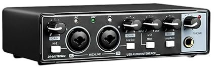 Mesa Mezclas DJ, Grabación de guitarra Tarjeta de sonido USB externa Interfaz de audio especial