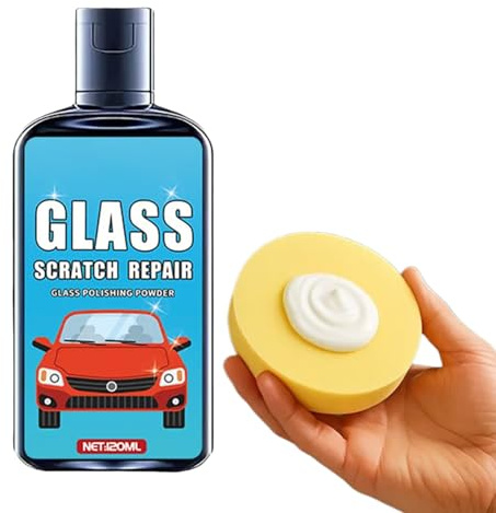 Windschutzscheiben Kratzer Entferner - 120ml Fenster Kratzer Politur mit | Automobil Reparatur Lösung - Für Auto, Werkstatt, Haushalt, Reisen, täglichen Gebrauch, Wohnmobile, LKW, SUV