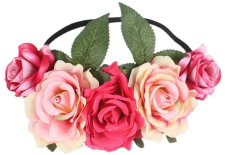 Couronne de roses en flanelle