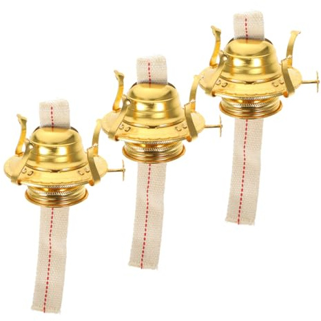 SHINEOFI 3 Stück Petroleumlampen Ersatzteilset mit 2cm Lampendocht Regler für Vintage Öllampen Zubehör für Haus Outdoor Petroleumlampe