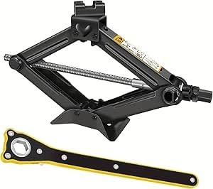 LCZNG Auto Cric per Jaguar F-Pace（X761 2016 2017 2018 2019 2020, Antiscivolo Crick Auto per Cambio Gomme di Emergenza Portatile Jack per Forbici,Black
