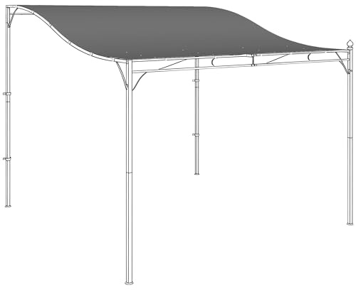 Outsunny Ersatzdach für Pergola 298 x 293 cm Sonnensegel für Terrassenüberdachung, Ersatz-Dachplane für 3 x 3 m Pavillon