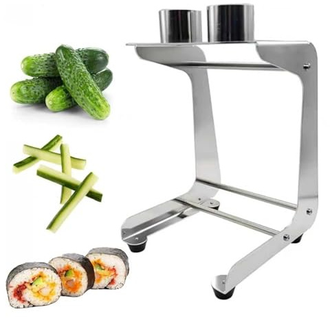 Cortador manual de verduras, cortador de zanahoria y pepino de acero inoxidable, eficiente de 45 mm de diámetro y 10 rebanadas/minuto para cocinar