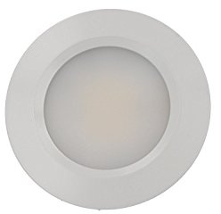 LEDLUX Mini runder LED-Einbaustrahler 3 W AC/DC 12 V DC 24 V Loch 50 mm Durchmesser 68 mm [Energieeffizienzklasse F] (Weiß, 3000K)