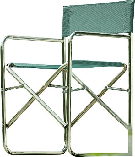 Jan Kurtz Regiesessel mit Gestell aus Aluminum und Bezug aus Kunststoffgewebe, in der Farbe: Salbei, Maße: 83 x 51 x 44 cm, 445236