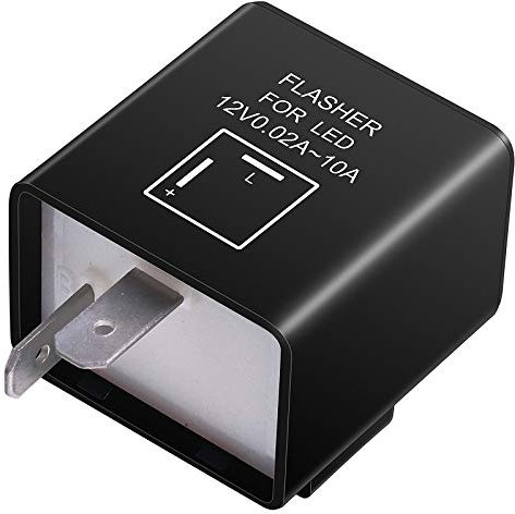 Kinstecks ​​2Pin Flasher Relay 12V Indicadores de motocicleta LED Luz intermitente para motocicleta Indicadores LED Luz de señal de giro