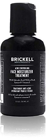 Brickell Men's Acne Controlling Face Moisturizer Treatment for Men, Natural and Organic Acne Face Moisturizer Treatment to Clear Acne, Even Skin Tone and Moisturize Skin, 2% Salicylic Acid, 59 ml