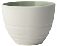 like. by Villeroy und Boch it's my match mineral Becher Leaf, formschöne Tasse für besondere Teemomente, Premium Porzellan, grün, weiß, spülmaschienengeeignet