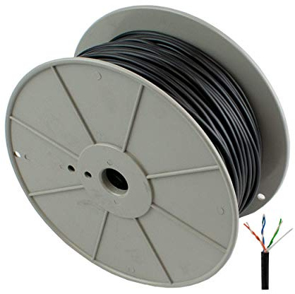 I-CHOOSE LIMITED CW1308 Cavo Prolunga Telefonico BT a 3 Coppie LSF - Bobina da 100 m - Nero