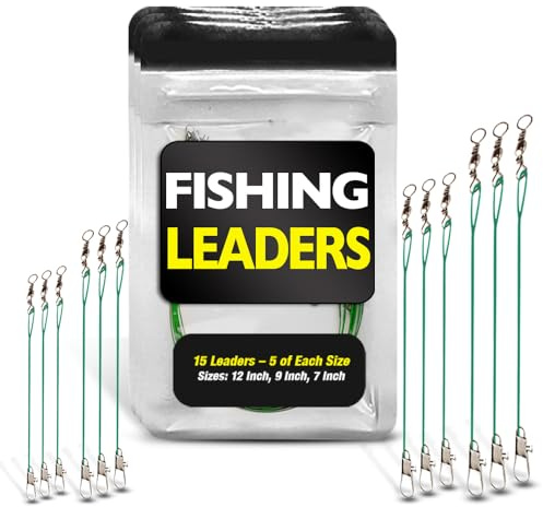 Fishing Leaders with Swivels - Carp - Pike - Catfish - Muskie - Walleye - Bass - Mackerel - Snapper