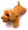 Onwomania Plüschtier Stofftier Kuscheltier Vierbeiner Welpe Hund Länge 18 cm Braun