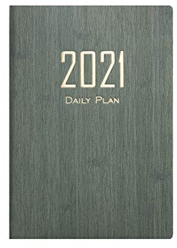 Kalender 2021 A5, Terminplaner Ringbuch, Terminkalender, 365 gute Tage - Wochenplaner, Tagesplaner und Notizbuch für mehr Achtsamkeit (Grün)