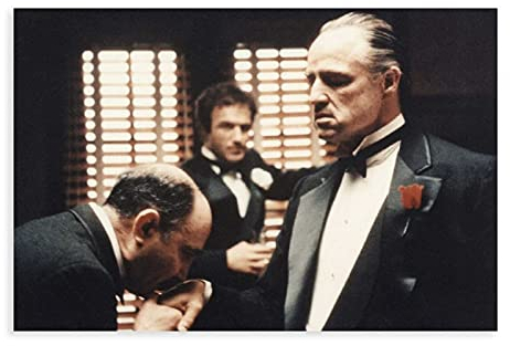 RBIX Filmposter Der Pate, Marlon Brando, Leinwand, Schlafzimmer, Dekoration, Sport, Landschaft, Büro, Raumdekoration, Geschenk, 40 x 60 cm