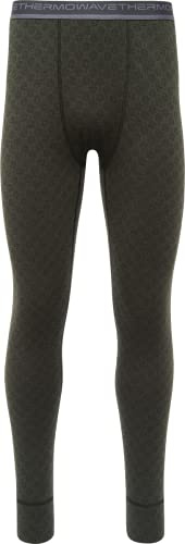 Thermowave Xtreme Pantaloni Termici Uomo Invernali in Lana Merino - Calzamaglia Termica Uomo Intimo 220 gsm Leggeri e Morbidi per Lo Sci, Lo Snowboard e Gli Sport Invernali, Ampio Girovita, S