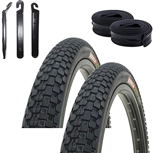 2 x Kenda K-Rad K-905 24 Fahrradreifen Fahrradmantel Schwarz 58-507 (24 x 2.30) + 2 Schläuche AV inkl. 3 Reifenheber