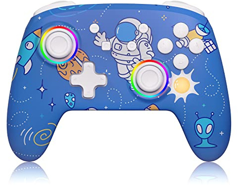 NexiGo Wireless Controller for Switch/Switch Lite/OLED, Bluetooth Controllers for Nintendo Switch with Vibration, Motion, Turbo and LED Light (AstroMan)