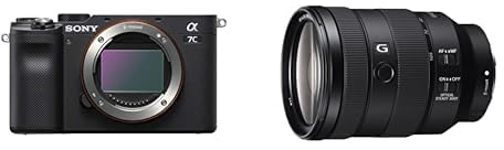 Sony Alpha 7C Spiegellose E-Mount Vollformat-Digitalkamera ILCE-7C (24,2 MP, 7,5cm (3 Zoll) Touch-Display, Echtzeit-AF) Body - schwarz + Objektiv 24-105mm f4