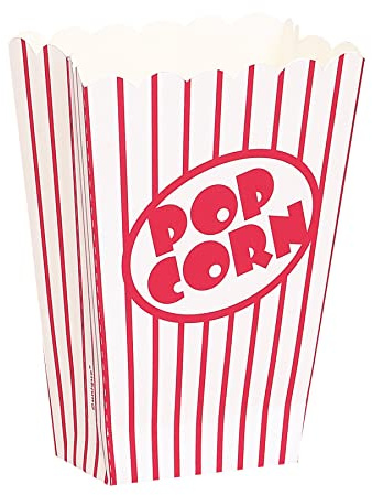 Unique- Petites Boîtes à Pop-Corn-8 Pièces (Lot de 1), 19578, Multicolour