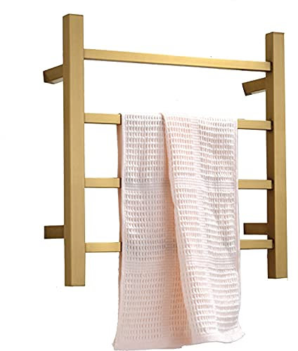 KLZUOPT Heated Towel Rail Electric Towel Warmer Wall Mounted Electric Heated Towel Racks 304 Stainless Steel Electric Heated Towel Rail Radiator Plug In Towel Drying Rack (Plug In) (Plug In)