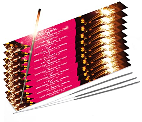 Lunghe Scintille - Confezione di Sparklers - Fontanine per Matrimoni, Feste di Compleanno, Halloween, Natale e Capodanno F1 (40 cm x 50 pz.)