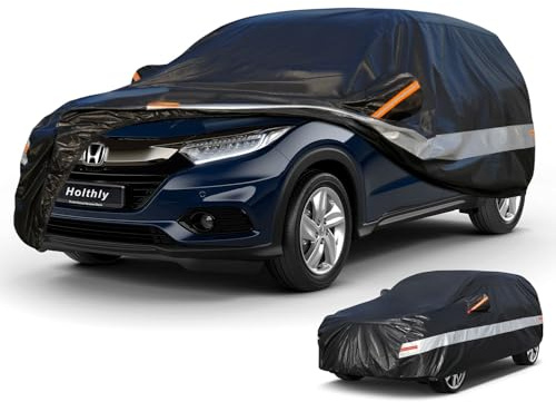 Holthly Funda para automóvil SUV de 10 Capas de Ajuste Personalizado para Honda HR-V HRV (1995-2026), Impermeable, para Todo Tipo de Clima, para Exteriores, protección contra la Lluvia y los Rayos UV